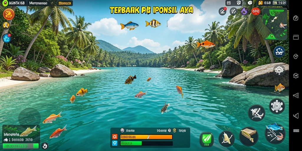 Tampilan khas gameplay memancing yang seru dan mengasyikkan di BAGINTA168.