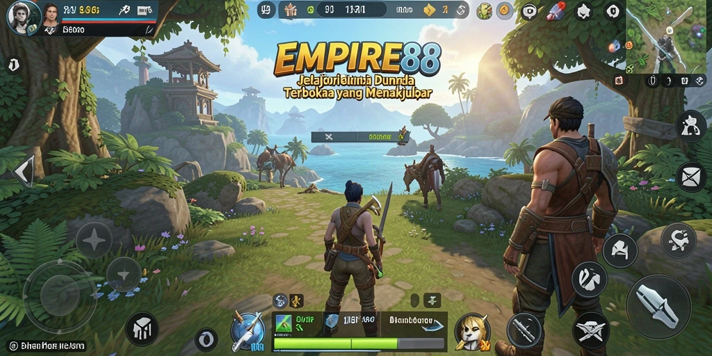 Tangkapan layar gameplay <strong>EMPIRE88</strong> dengan pemandangan luar biasa dalam dunia terbuka.