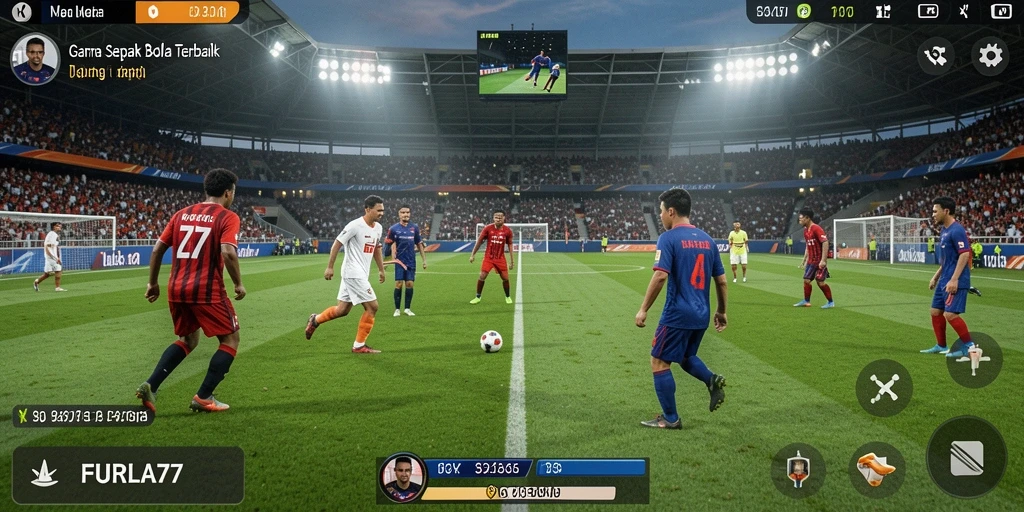Tampilan gameplay <strong>FURLA77</strong> yang menegangkan di lapangan sepak bola.