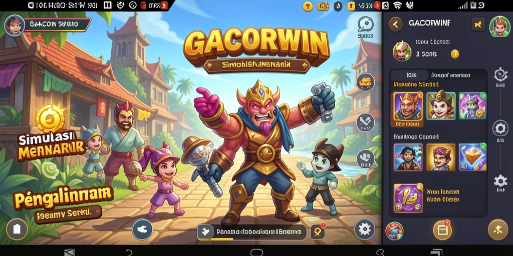 Screenshot GACORWIN menampilkan gameplay simulasi yang mendebarkan dan interaktif.