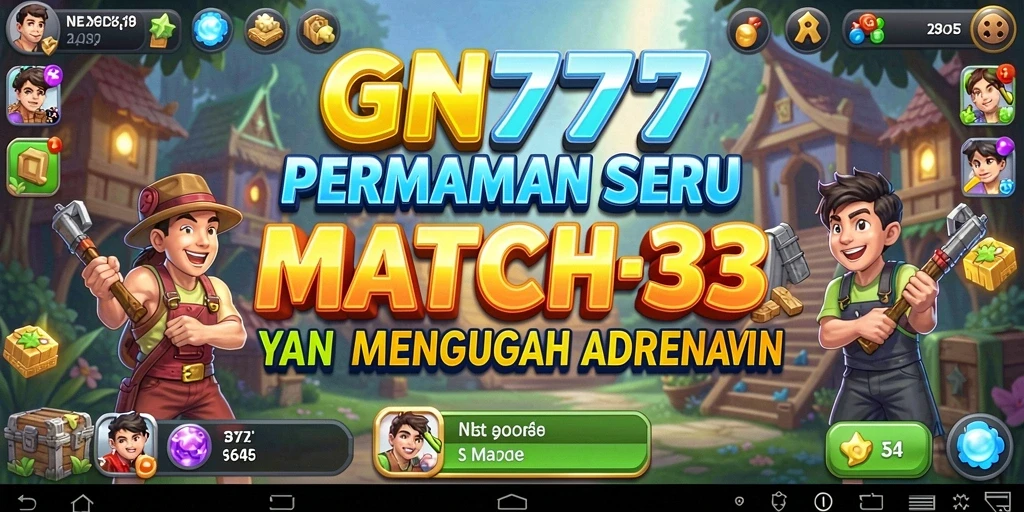 Screenshot gameplay GN777 menampilkan aksi mencocokkan item yang seru.