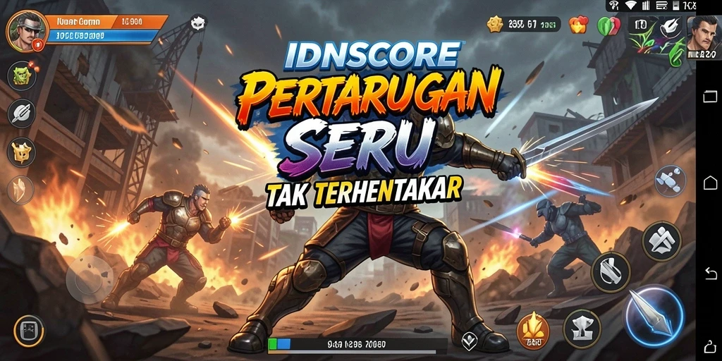 Tampilan seru gameplay IDNSCORE dengan aksi yang mendebarkan.