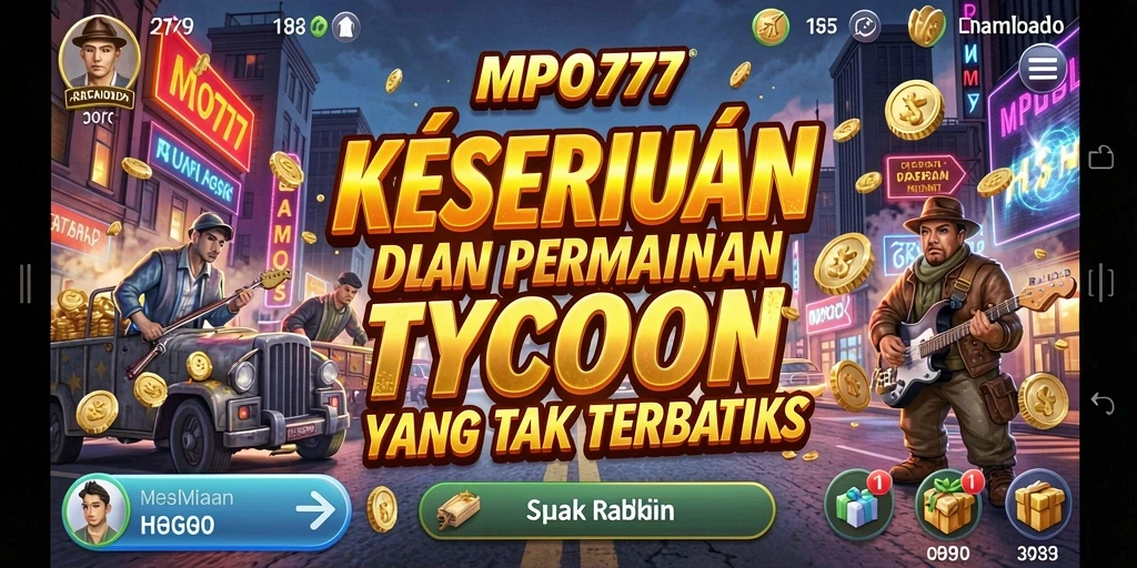 Tampilan gameplay MPO777 yang seru dan interaktif dalam dunia Tycoon.
