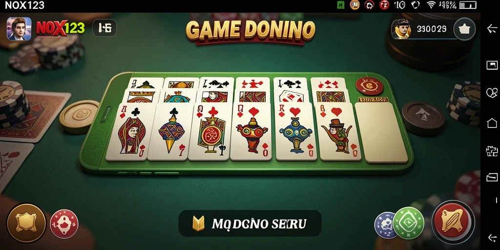 Screenshot gameplay Domino NOX123 yang seru dan menantang.