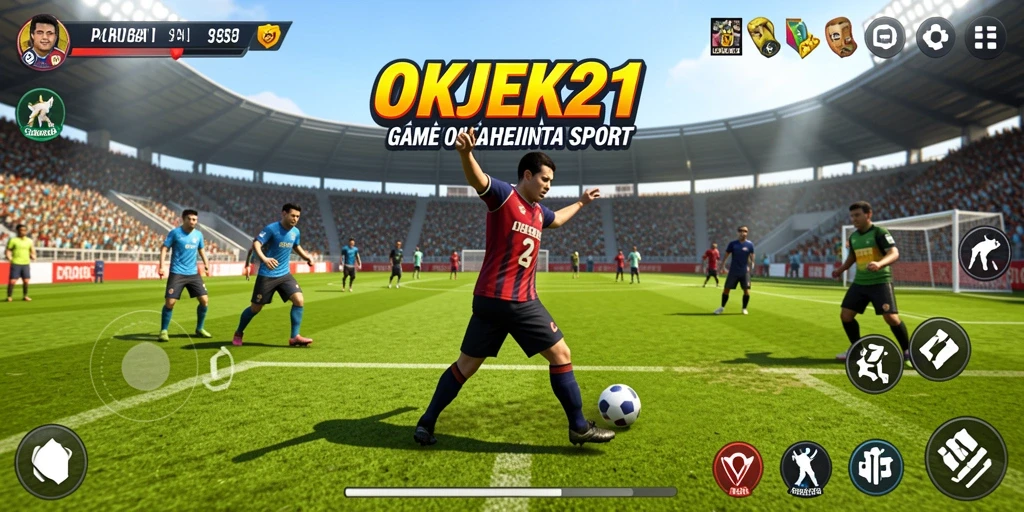 Tampilan gameplay OKJEK21 dengan aksi olahraga yang mendebarkan.