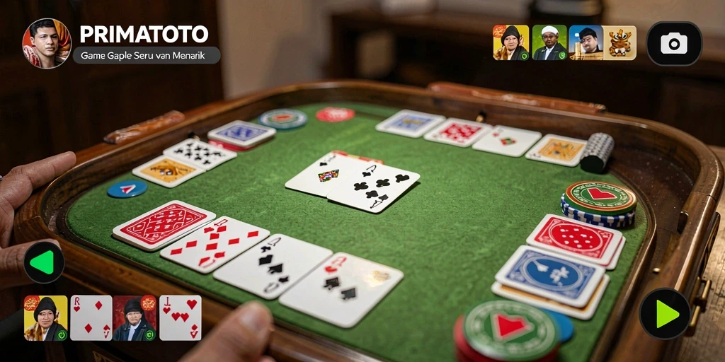 Screenshot menampilkan gameplay seru dalam permainan Gaple.