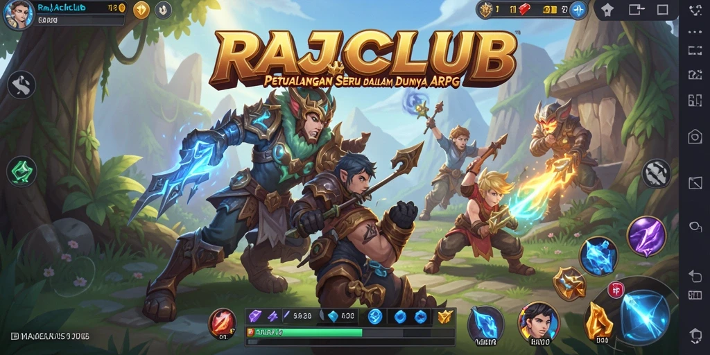 Tampilan gameplay seru dan grafis menawan dari RAJACLUB.