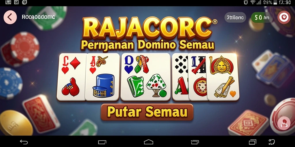 Screenshot gameplay RAJACORC menunjukkan keseruan bermain Domino.