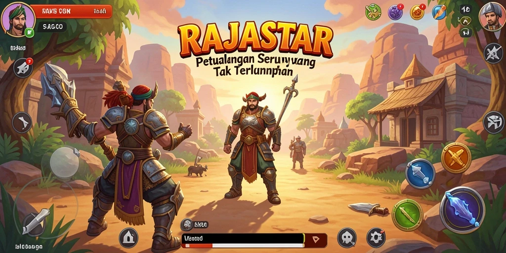 Tampilan gameplay <strong>RAJASTAR</strong> yang memikat dan menantang di dunia petualangan.