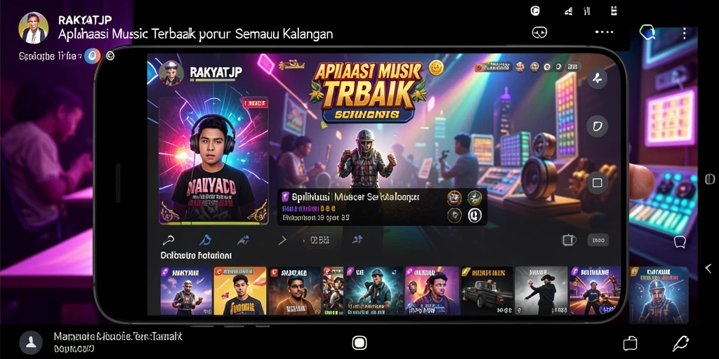 Tampilan menarik dari gameplay RAKYATJP dengan alat musik interaktif.