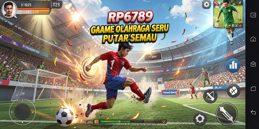 Tampilan gameplay seru di RP6789 dengan berbagai olahraga.