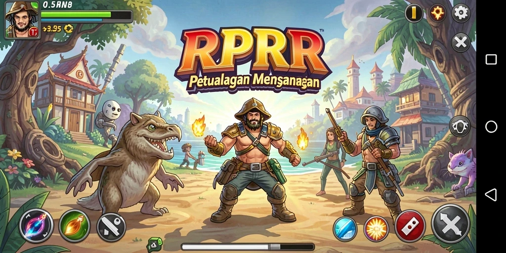 Tangkapan layar RPRR menampilkan momen seru dalam gameplay Arcade.