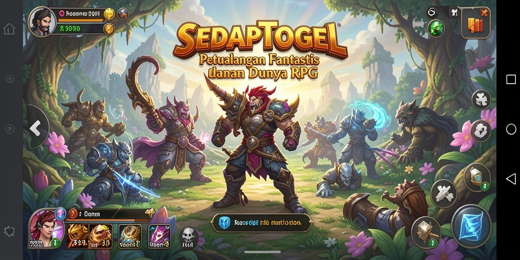 Screenshot menampilkan aksi seru dalam permainan RPG SEDAPTOGEL.