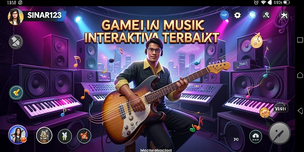 Tampilan menarik dari gameplay SINAR123 menunjukkan interaksi musik yang seru.